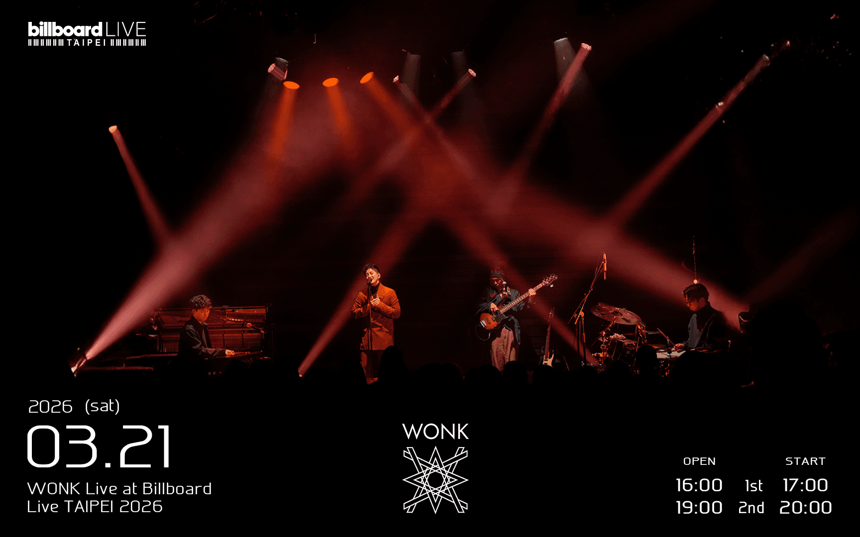 WONK Live at Billboard Live TAIPEI 2026
